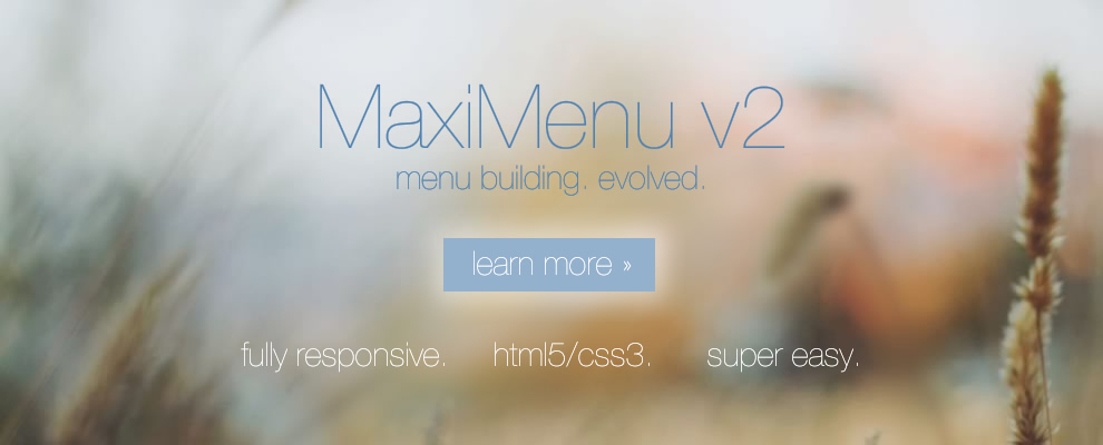 MaxiMenu v2 - Responsive, customizable CSS menus