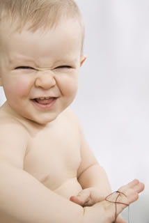 Baby laughing