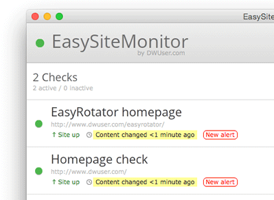 EasySiteMonitor window